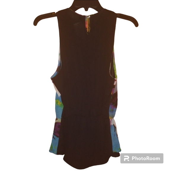 Asher by Fab'rik NWT Colorful Sleeveless Top Elastic Waist Size Medium - Picture 2 of 4